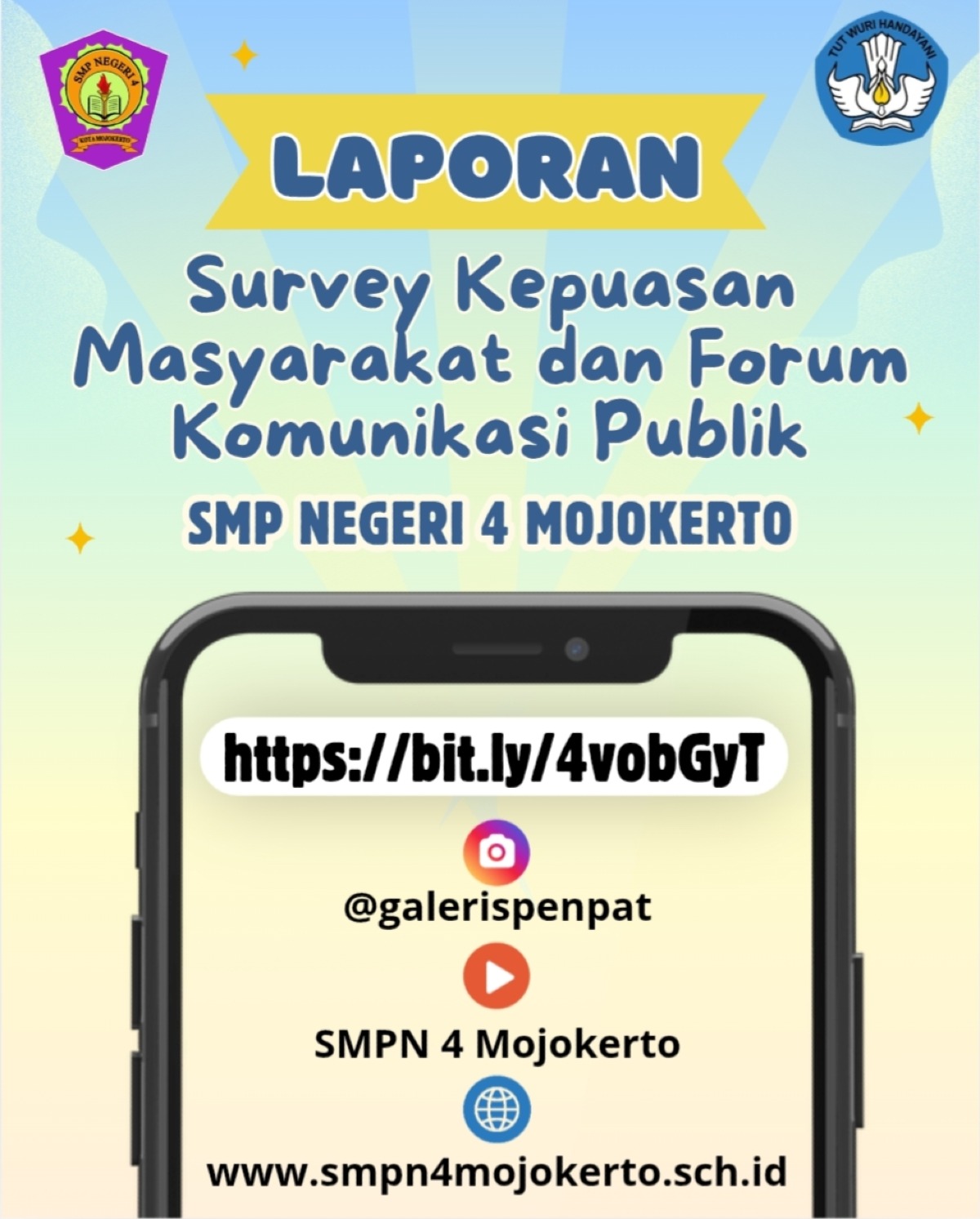 Survey Kepuasan Masyarakat dan Forum Komunikasi Publik SMP Negeri 4 Mojokerto