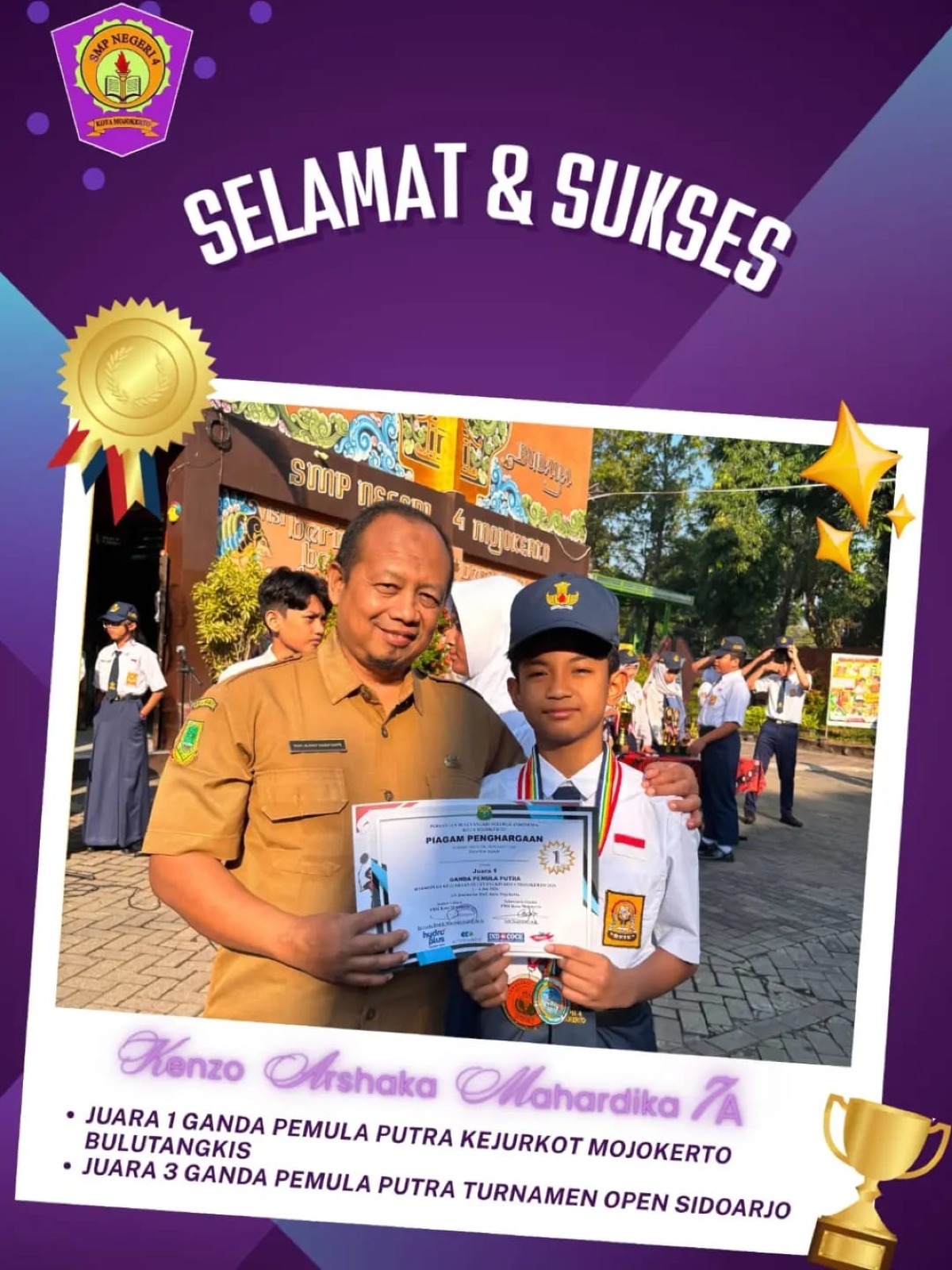 Juara 1 Bulutangkis kejurkot
