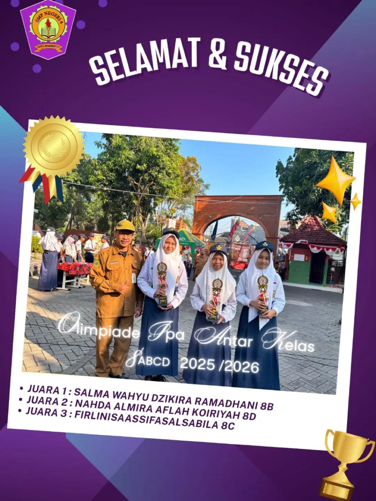 Juara Olimpiade IPA Kelas 8 A,B,C,D